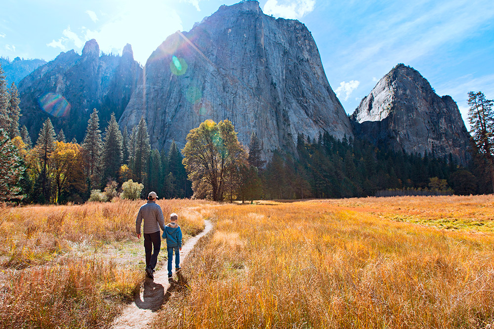 family in yosemite