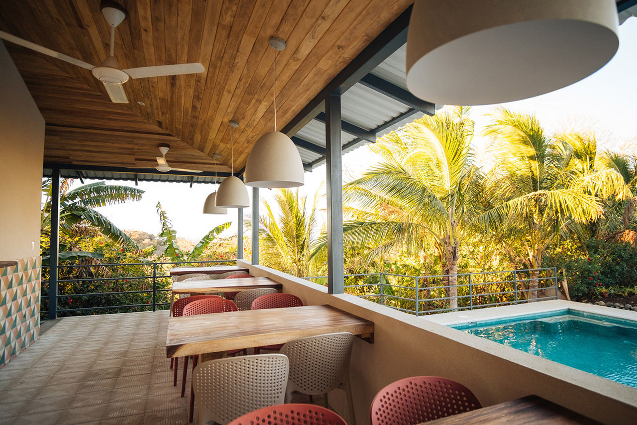 Boutique hotel on Costa Rica hilltop that serves great food with pool and yoga deck.